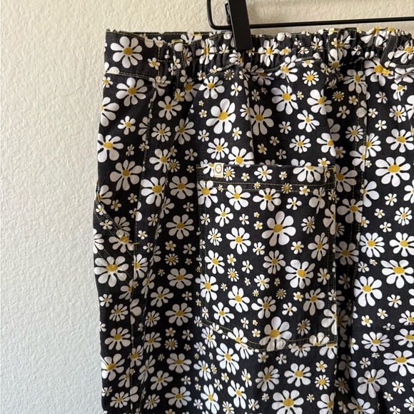 BIG BUD PRESS Womens 3XL Pencil Pants Lazy Daisy Print High Waisted Straight Leg - Picture 6 of 8